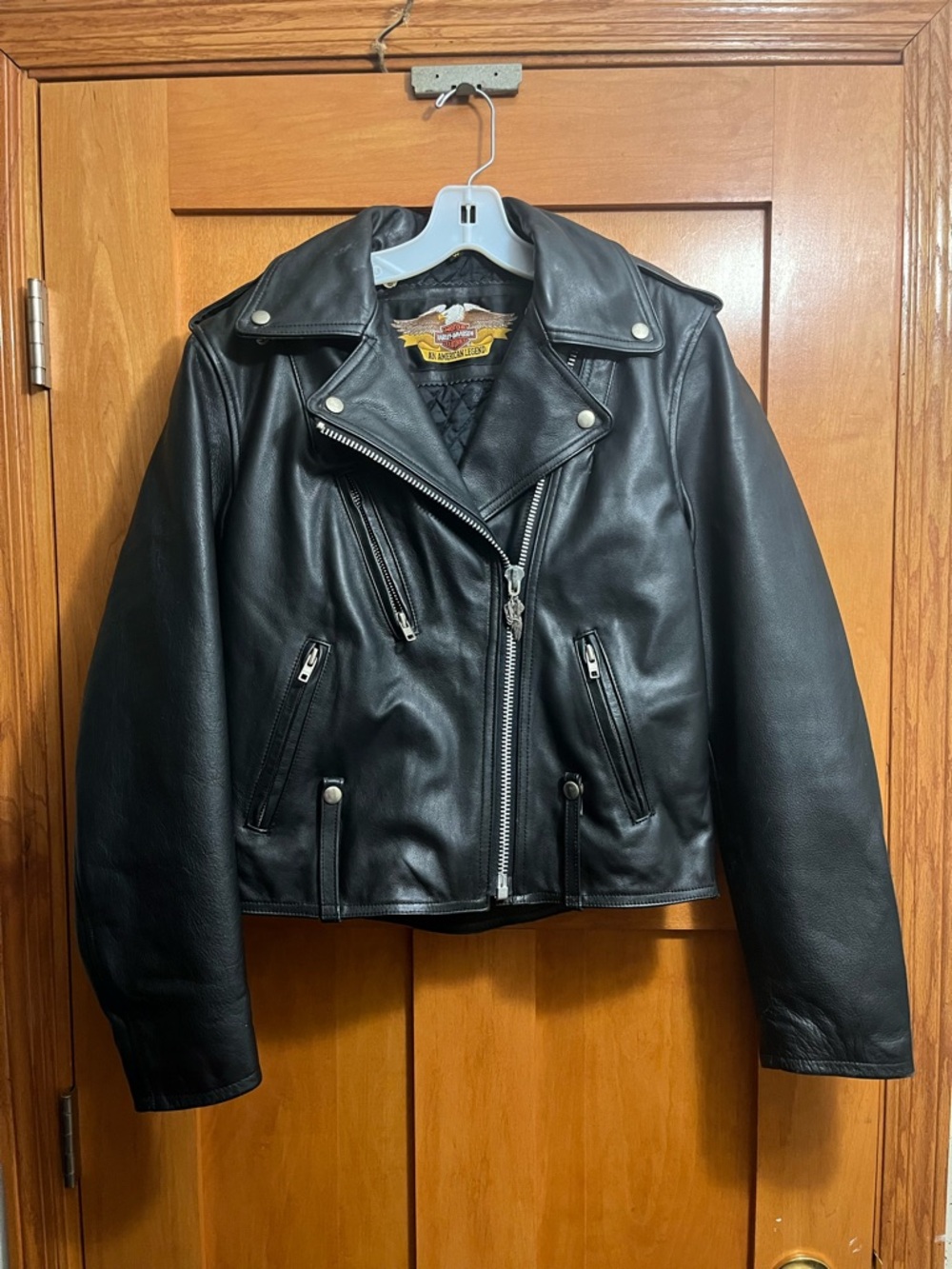 Vintage Harley Davidson Leather Biker Jacket Women’s Size M/L Black Riding